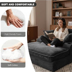 67" Oversized Chaise Lounge Chair Indoor, Soft Boneless Cloud Couch - Image 6