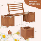 Giantex Set of 2 Outdoor Bench - Image 3
