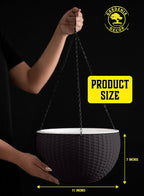 GARDENIX DECOR 11'' Self Watering Hanging planters - Image 2
