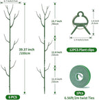 9 Pack Green Plant Support Stakes Plant Stakes - Image 2