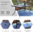 Sophia & William 7 Pieces Patio Dining Set, 6 Quick Dry Textilene Chairs and a - Image 5