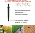 10 Pack Solar Light Stakes Replacement, ABS Reinforced Ground Spikes, Solar - Image 4
