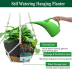 Hanging Planter Self Watering 10 Inch, 2 Pack Indoor Outdoor Hanging Baskets - Image 3