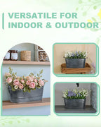 15 Inch Galvanized Planters for Outdoor Plants - Image 5