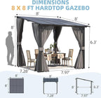 AECOJOY 8' X 8' Gazebo for Patio, Small Wall-Mounted Lean to Pergola 8x8 Gazebo - Image 5