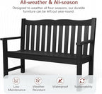 Stoog All-Weather 2-Person Outdoor Bench, 800 lbs Capacity HIPS Plastic Garden - Image 4