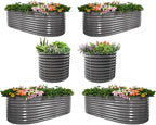 A ANLEOLIFE Set of 6, 30 Inch Extra Tall Galvanized Raised Garden Beds Kit by AAnleolife