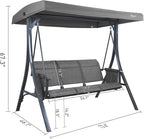 Kozyard Brenda 3-Seat Outdoor Porch Swing Glider, Patio Swing - Image 6