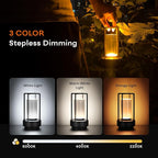 Portable Metal Table Lamp for Indoor/Outdoor, Rechargeable Cordless LED Lamp - Image 5