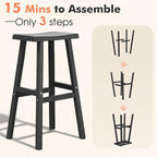 NUNU LAB HDPE Weatherproof Bar Stools Set of 2-29 Inch Bar Height Stools - Image 7