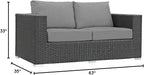 Modway EEI-1851-CHC-GRY Sojourn Wicker Rattan Outdoor Patio Sunbrella Fabric - Image 2