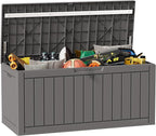 EAST OAK Outdoor Storage Box, 90 Gallon Deck Box, Waterproof Resin Storage Bin by EASTOAK