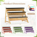 Giantex 3-Tier Vertical Raised Garden Bed, Wood Elevated Planter Box - Image 4