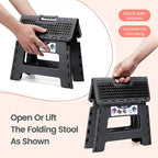 Delxo Folding Step Stool 9 Inch, Non-Slip Foldable Stools - Image 5