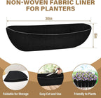 Riare 4 Pack 30 Inch Black Felt Window Box Liners- Fabric Trough Planter Basket - Image 2