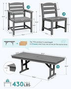 SERWALL 11 Piece Outdoor Dining Set - Image 2