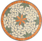 VINGLI Garden Patio Mosaic Table, Outdoor Bistro, 23.6" Round End Table - Image 6