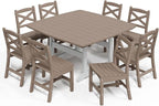 Outdoor Dining Set, HDPE 9-Piece Patio Table and Chairs Set, All-Weather by Unknown