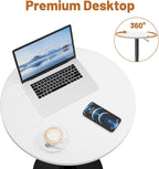 Flamaker Round Bistro Pub Table 23.6 Inch Height Adjustable 360° Swivel Bar - Image 4