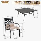 Sophia and William Outdoor Patio Dining Set - Image 7