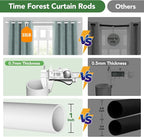 Curtain Rods for Windows 72 to 144, 1 Inch Adjustable White Extra Long Heavy - Image 8