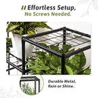 Metal Plant Stand Outdoor 63" Tall Plant Shelf - Image 5
