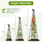 2 Pack Garden Trellis for Climbing Plants Outdoors, 70inch Tower Obelisk - Image 5