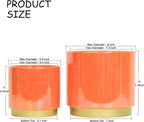 Gepege Peach Indoor Plant Pots for Plants, Ceramic Planter - Image 3