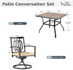 PHI VILLA 5 Pieces Outdoor Dining Set - Image 9