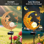 YJFWAL Garden Solar Dog Lights Pathway Stake Lights Glass Globe - Image 3