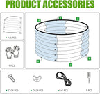 SnugNiture 3 Pcs 2x2x1ft Round Galvanized Raised Garden Bed Kit Outdoor - Image 6