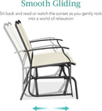 Best Choice Products 2-Person Outdoor Patio Swing Glider Steel Bench Loveseat - Image 4
