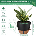 2 Pack 10 inch Plant Pots, PP Plastic Self Watering Plant Pot - Image 6
