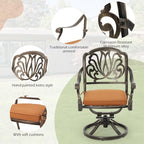 9-Piece Outdoor Dining Set All Aluminum Patio Table and Chairs Set - Image 5