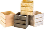 Wood Planter Box with Wine Crate Styled, 5 Inch Square, Plastic Liner, Garden - Image 3