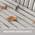 Psilvam Garden Bench, 2-Person Poly Lumber Patio Bench, All-Weather Outdoor - Image 5
