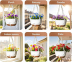 12 Inch Hanging Baskets for Plants Outdoor, Hanging Planters for Indoor Outdoor - Image 6