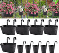 HowRU Metal Iron Flower Pots for Railing Fence Hanging Bucket Pots and Hanging by HowRU