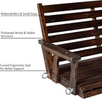 Wooden Porch Swing, Ergonomic Seat, Bench Swing - Image 6