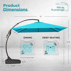 Grand patio Sunbrella 10x10 FT Cantilever Umbrella - Image 4