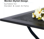 Sophia & William Metal Outdoor Dining Table, Square Mesh Patio Table - Image 7