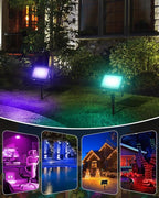 T-SUN Christmas LED Flood Light, 30W RGBCW Dimmable Outdoor Smart Lights - Image 8