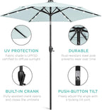 Best Choice Products 7.5ft Outdoor Solar Market Table Patio Umbrella - Image 5