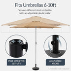 Best Choice Products Fillable Umbrella Base Stand Fluted Design Plastic Patio - Image 4