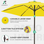 JEAREY 7.5FT Patio Umbrella Market Table Umbrella - Image 4
