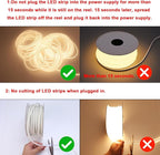 AC 110V COB LED Strip Lights Outdoor Waterproof 65.6ft, 3000K Warm White Super - Image 6