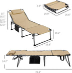 Outsunny Folding Chaise Lounge - Image 3