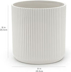 Amazon Basics Fluted Ceramic Round Planter - Image 5