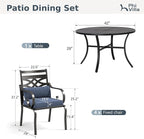 PHI VILLA 5 Pieces Outdoor Dining Set - Image 2