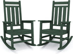 KINGYES Oversized Outdoor Rocking Chair Set of 2, All-Weather Patio Rocking by KINGYES